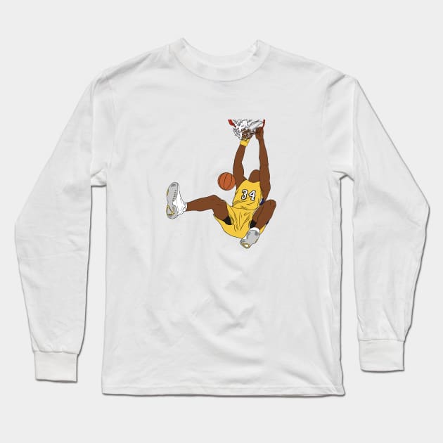 Shaquille O'Neal Long Sleeve T-Shirt by SickSticksCo